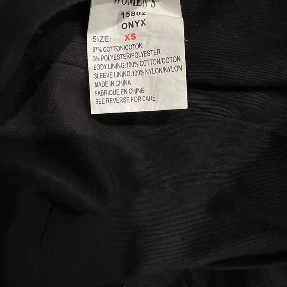 Woolrich Size XS Cotton Vintage Striped Blazer Jacket Grey Collar Button Front - Picture 9 of 11